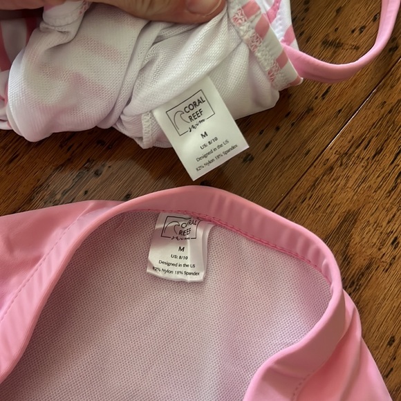 Coral Reef Pink Striped Swimsuit BRAND NEW - Picture 6 of 6